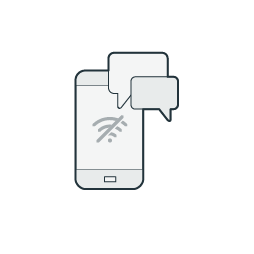 phone with chat bubbles icon